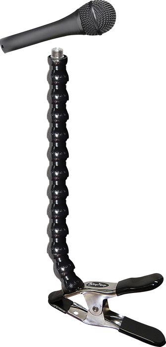 Stage Ninja MIC-12-CB Gooseneck Microphone Mount Black/Steel