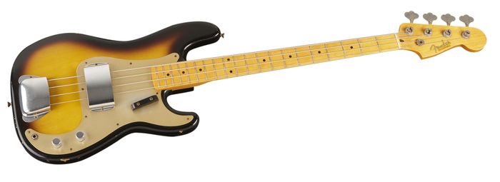 Fender Custom Shop 1957 Precision Bass Relic Electric Bass Guitar Masterbuilt by Dale Wilson 2 Color Sunburst