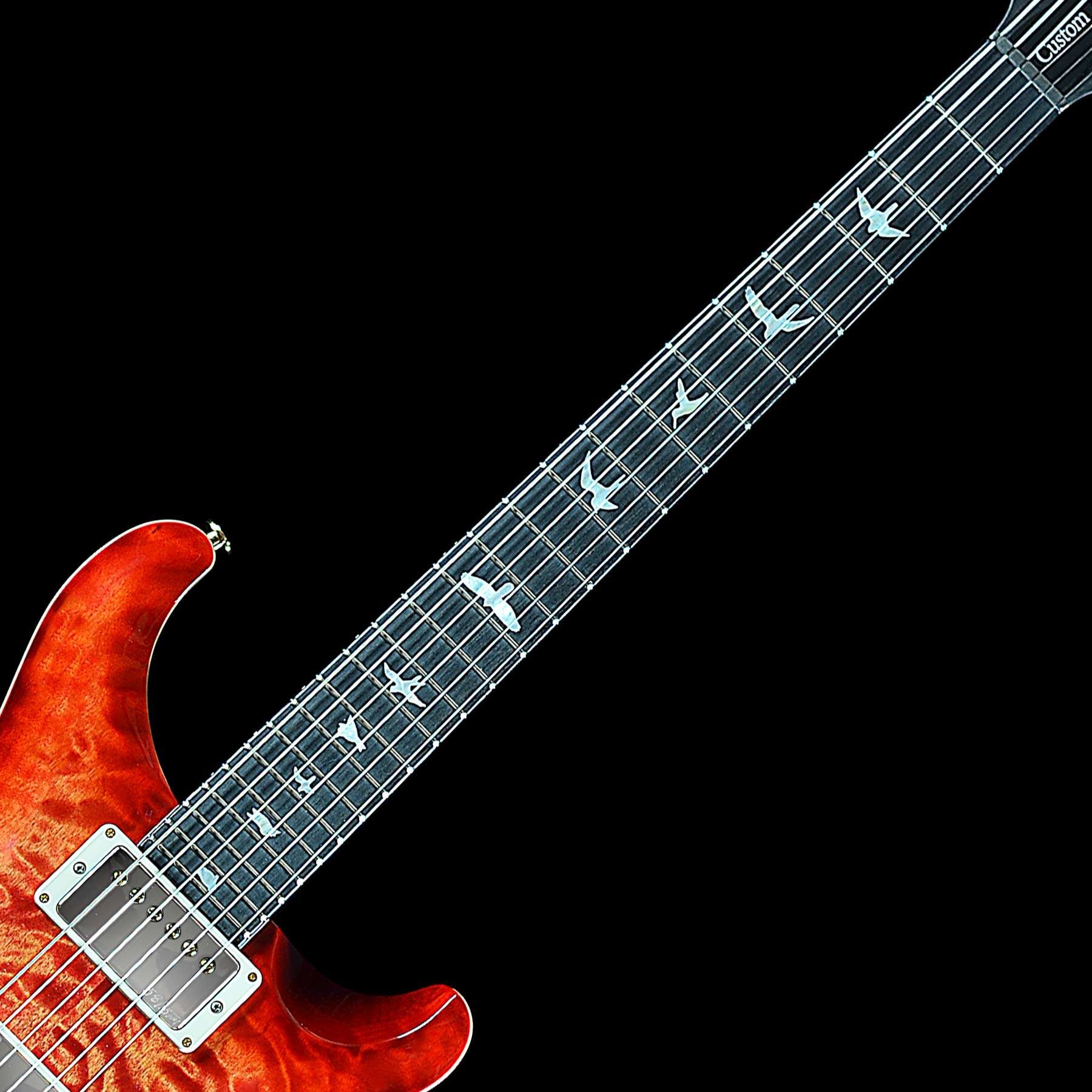 PRS Wood Library Custom 24 Blood Orange w/ Gaboon Ebony Fretboard