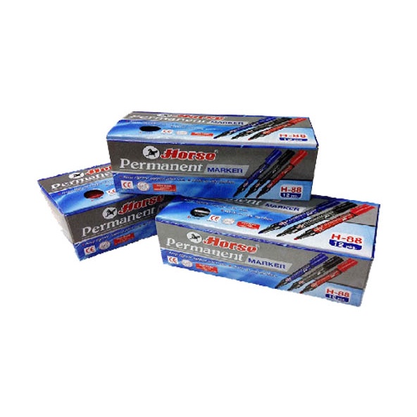 HORSE ปากกาเคมีหัวเดียว ตราม้า หัวกลม H-88 ( ราคา / 1 ด้าม)