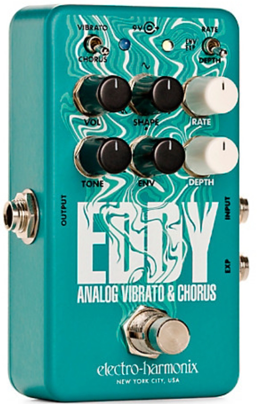Electro-Harmonix Eddy Analog Vibrato & Chorus Effects Pedal Mint Green