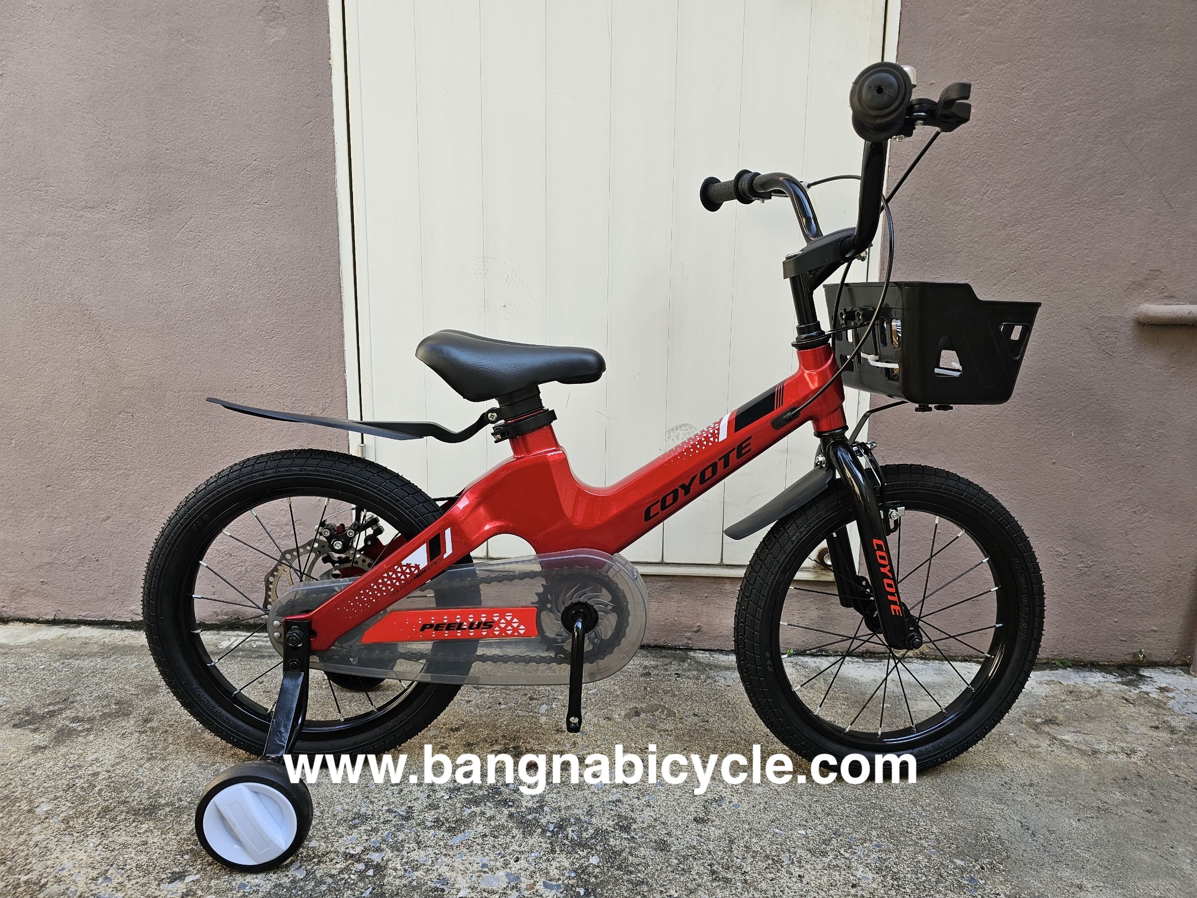 รถเด็ก Coyote Peelus 16 นิ้ว ดิสเบรคหลัง อลูมิเนียม มีตะกร้า
