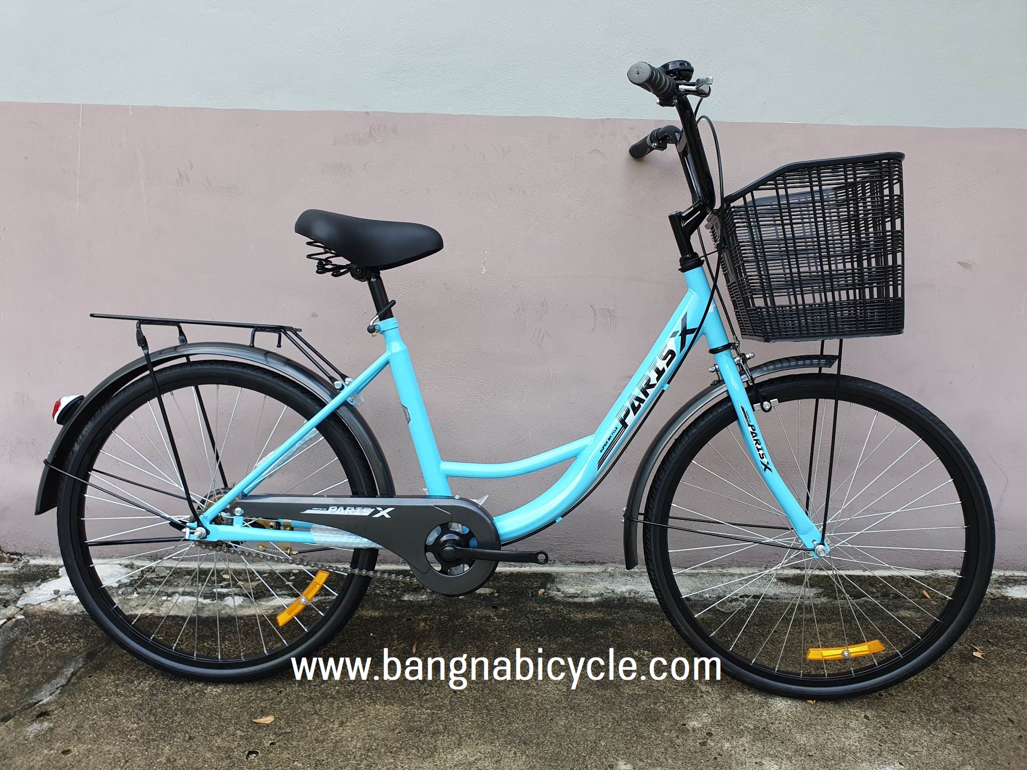 รถจักรยานแม่บ้าน 24 นิ้ว PARISX ล้อยางตัน ไม่ต้องเติมลม