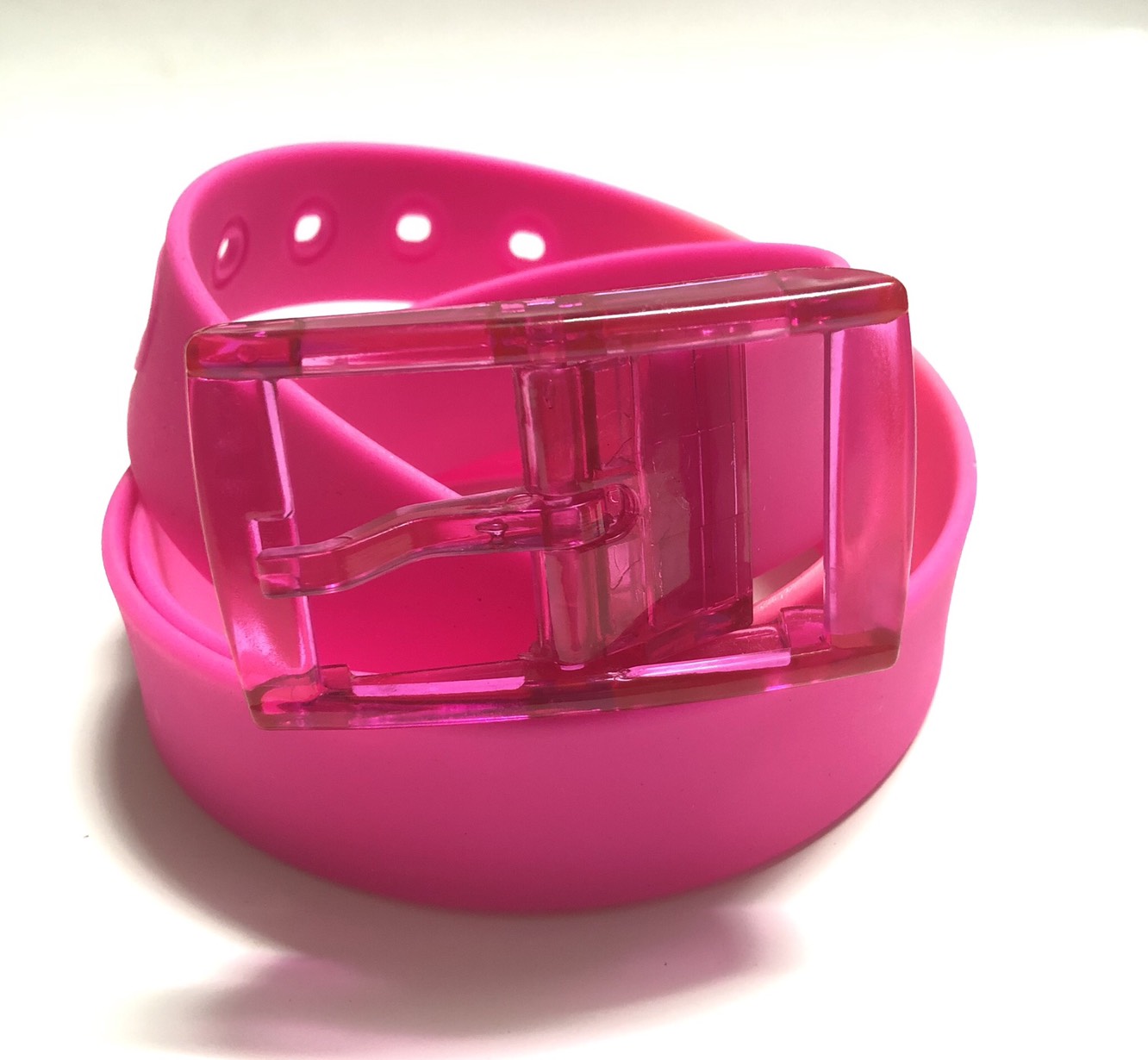 เข็มขัดซิลิโคน - สีชมพูสด