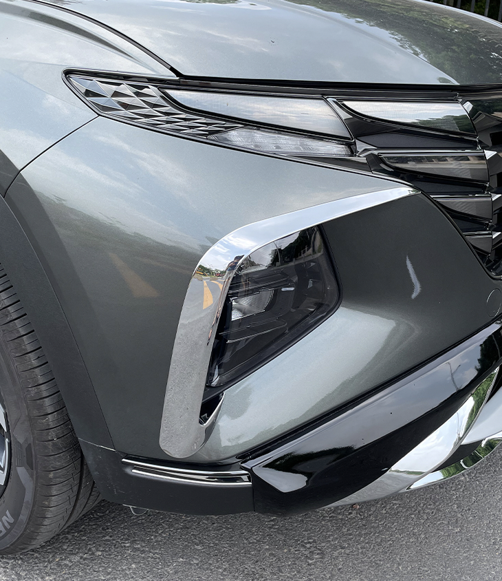 ครอบแต่งไฟหน้า แผ่นแต่งโครเมี่ยมไฟหน้า Hyundai CRETA ฮุนได เครต้า
