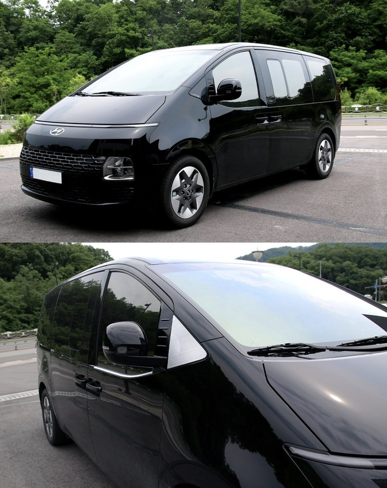 คิ้วเสาเอ คิ้วตกแต่งรถยนต์ Hyundai STARIA