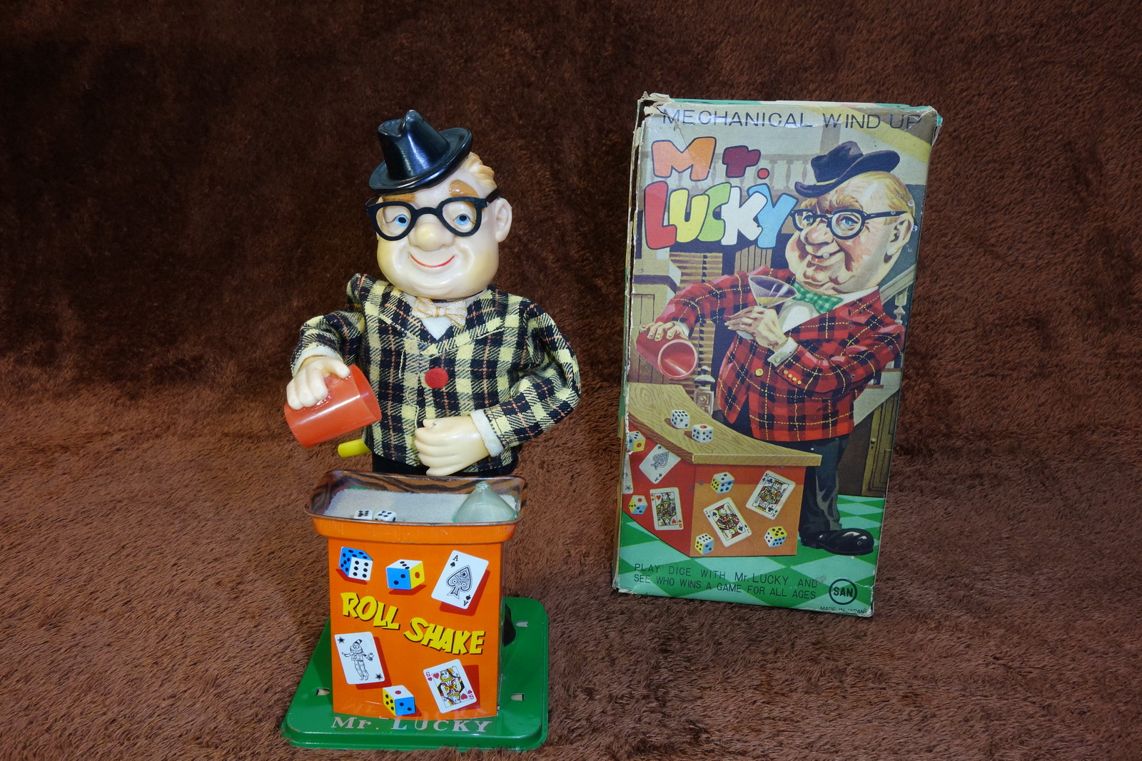 60s San Mr. Lucky Wind up Toy