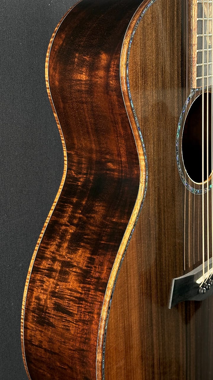 Taylor Custom "B. Taylor" 12-Fret Grand Auditorium in Figured Blackwood with Stripy Sinker Redwood Top