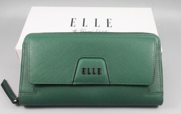 กระเป๋าสตางค์ ELLE เขียว ใหม่ แท้