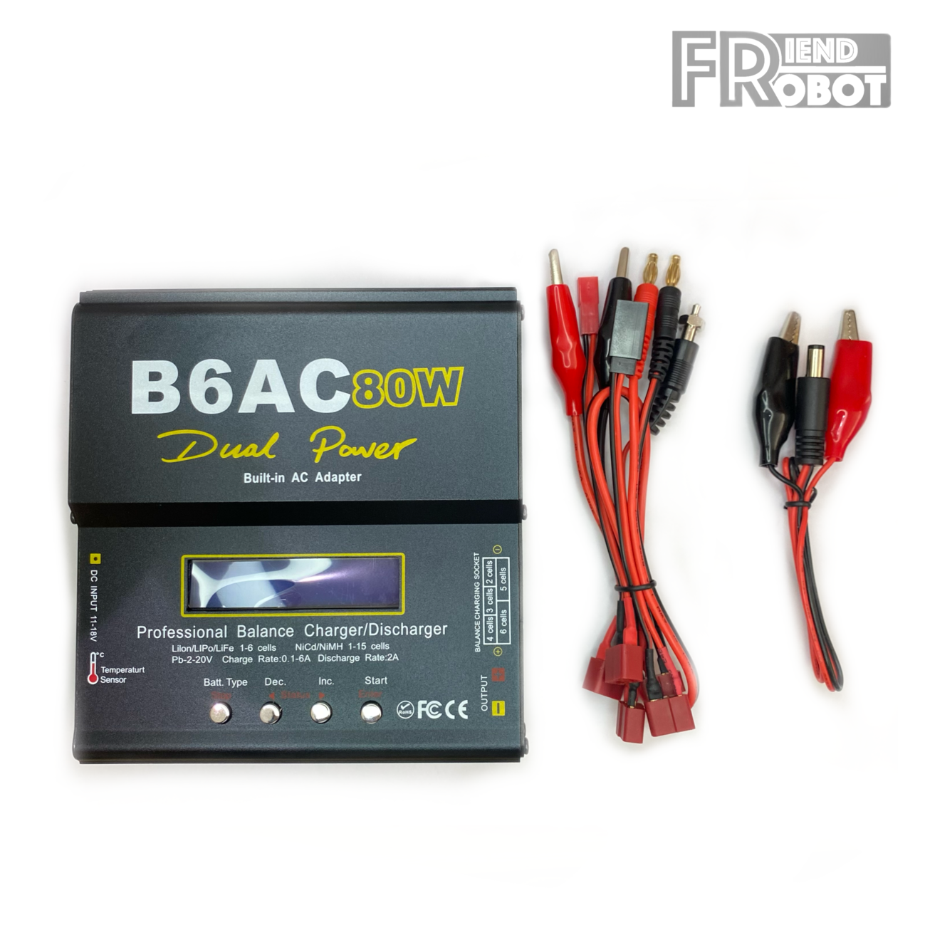 เครื่องชาร์จแบตเตอรี่ B6AC 80W (สีดำ)