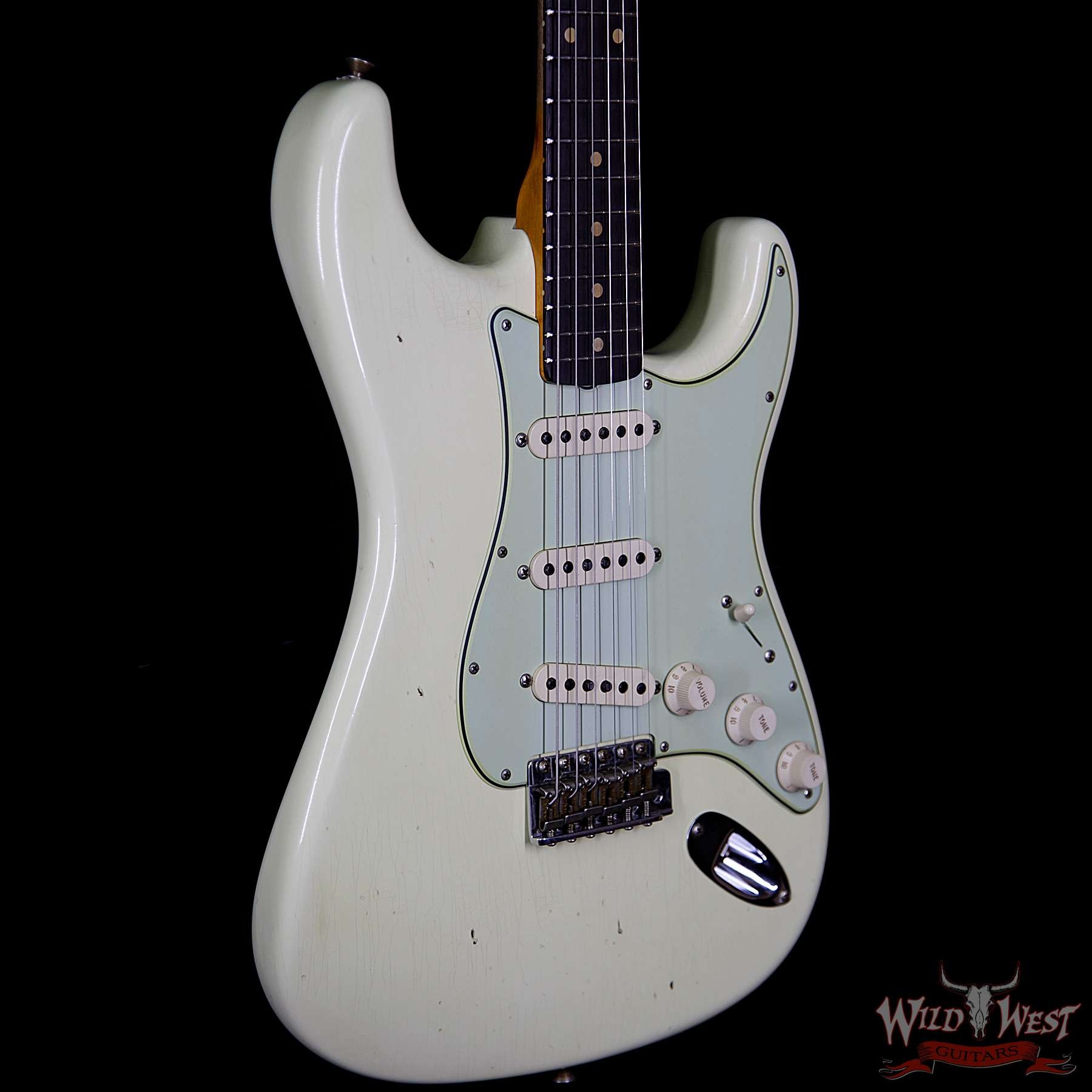 Fender Custom Shop 1963 Stratocaster Journeyman Relic with Dirty Neck Rosewood Board - Vintage White