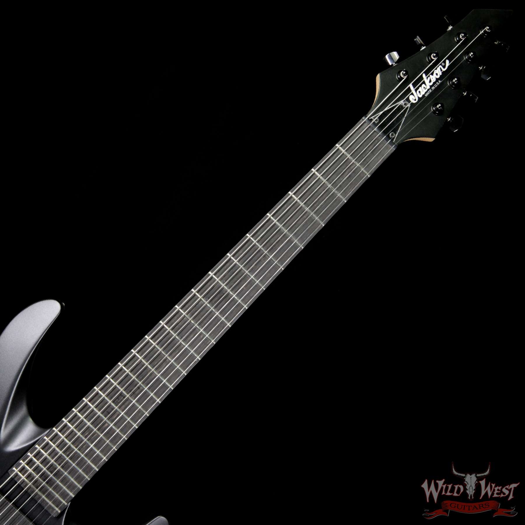 Jackson USA Select B7 EMG Deluxe -Thru HH 7-String Baritone - Satin Black