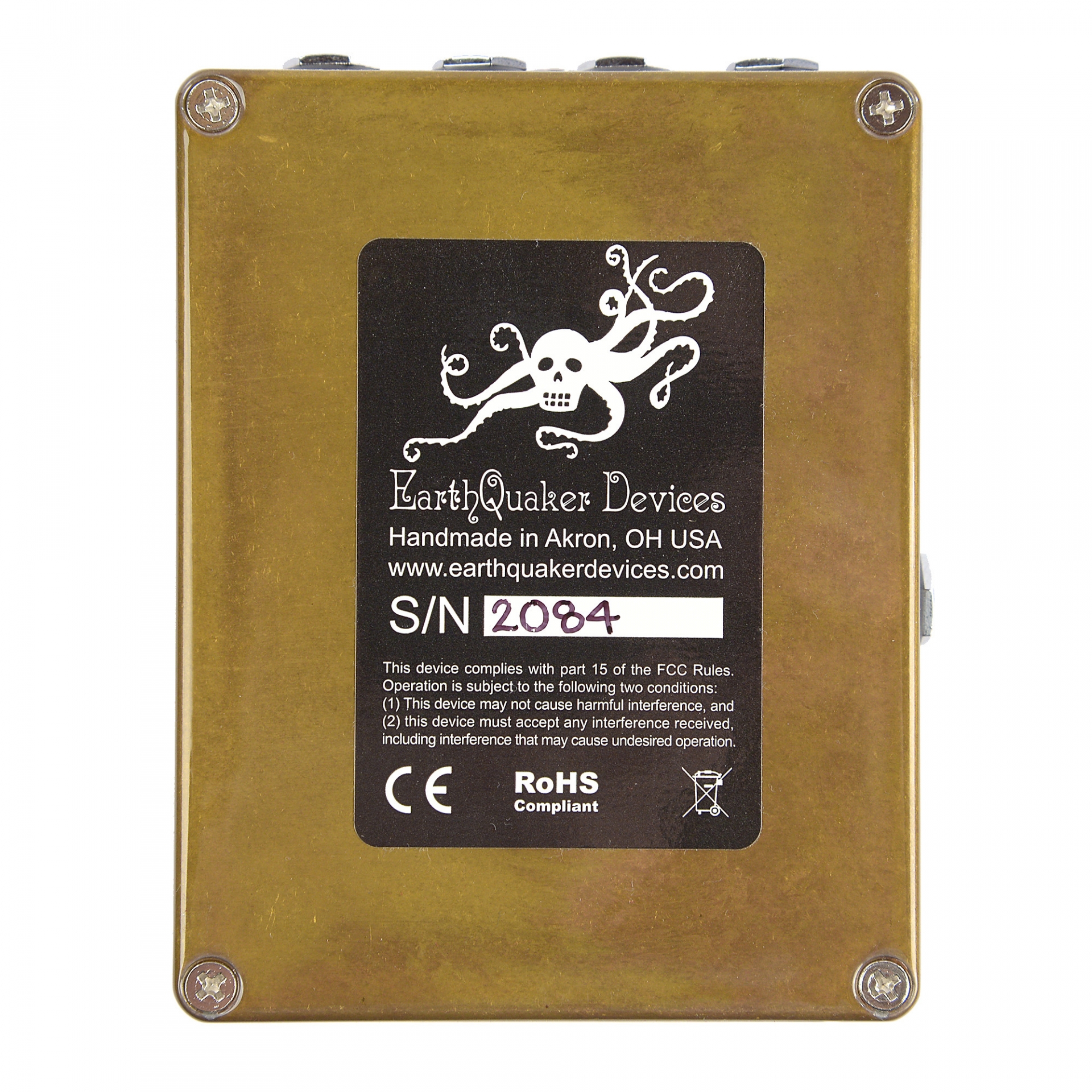 Earthquaker Devices Avalanche Run Stereo Delay and Reverb LTD Gold and Black