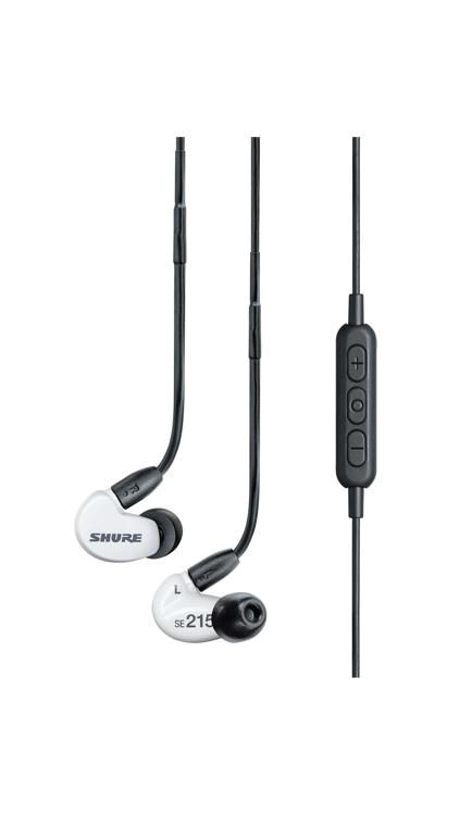 Shure SE215 Wireless Sound Isolating Earphones w/ Bluetooth Adapter - Special Edition White