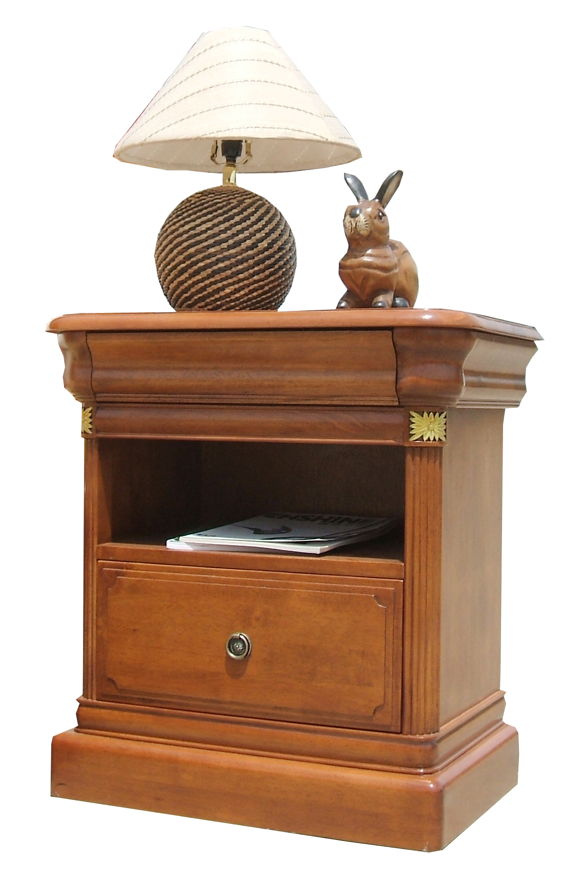 ตู้หัวเตียง 2 ลิ้นชัก รุ่น Firenze ขนาด W 64 x D 40.5 x H 68 Cms. สีน้ำตาล