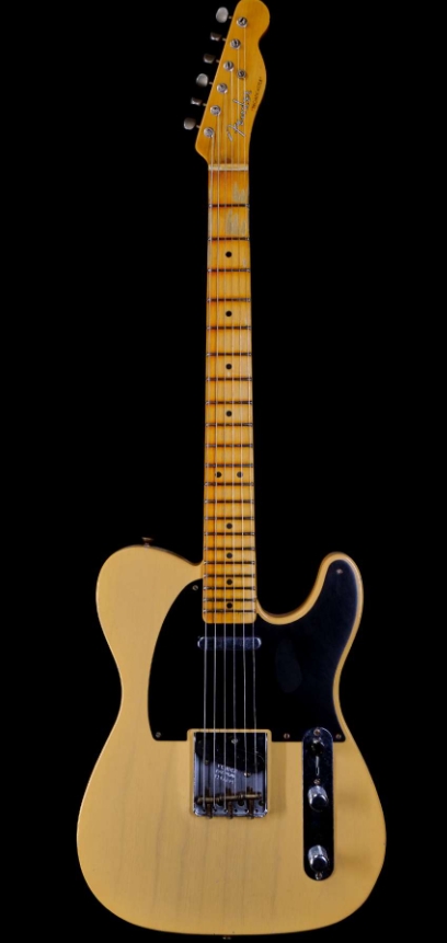 FENDER CUSTOM SHOP LIMITED EDITION 70TH ANNIVERSARY BROADCASTER (TELECASTER) JOURNEYMAN RELIC NOCASTER BLONDE R108696
