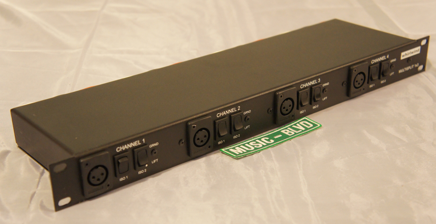 Whirlwind Multisplitter 4 - Rack-mountable 4-channel 1x3 Microphone Signal Splitter