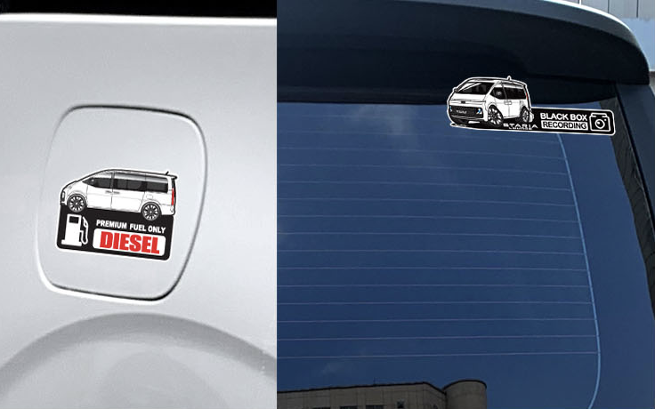 สติ๊กเกอร์ คุณภาพสูง ติดทนนาน, กันน้ำ, สีไม่ลอก สำหรับ Hyundai STARIA