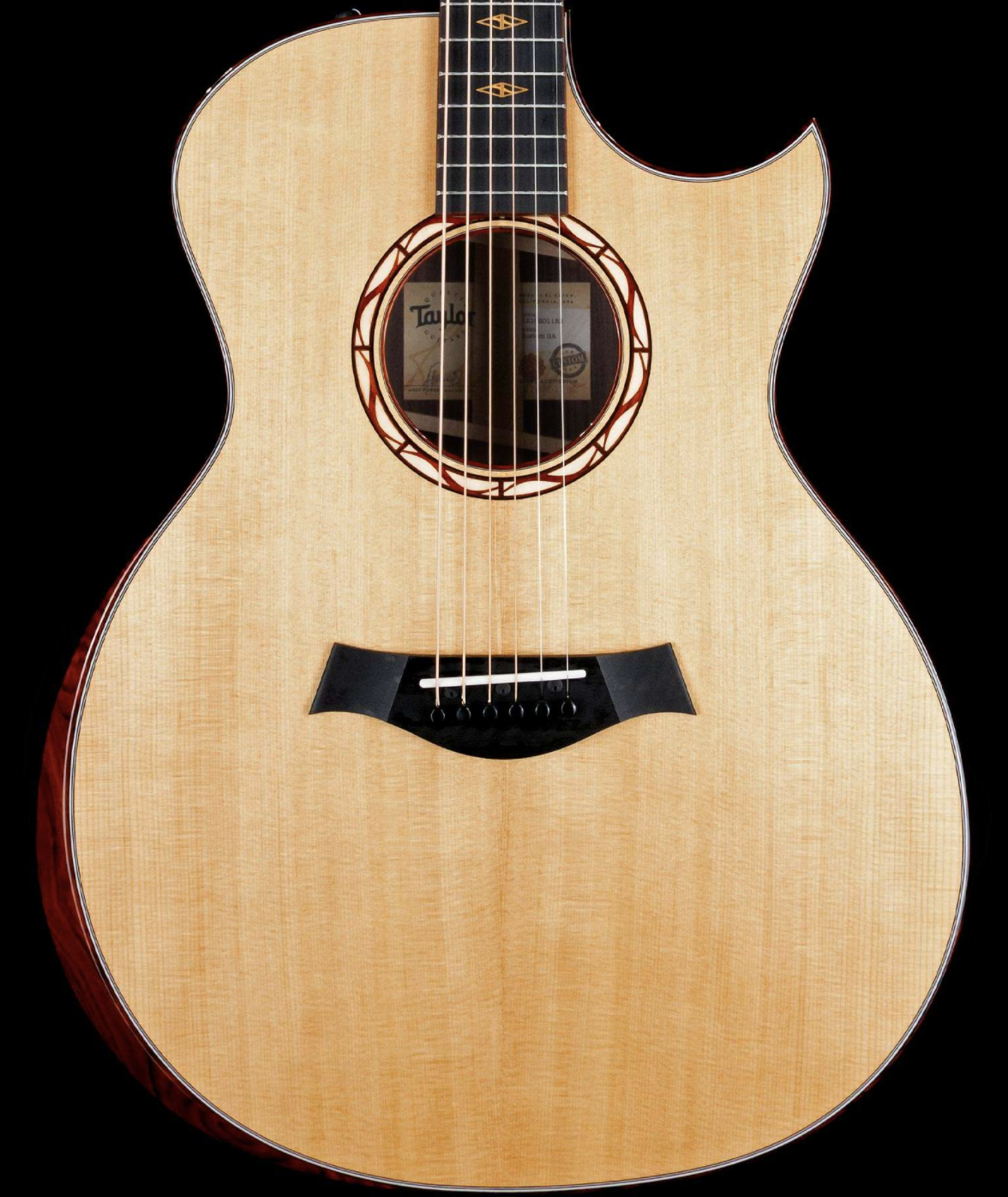 Taylor Custom Grand Auditorium Acoustic-Electric Sitka Spruce Top Ebony Board Natural