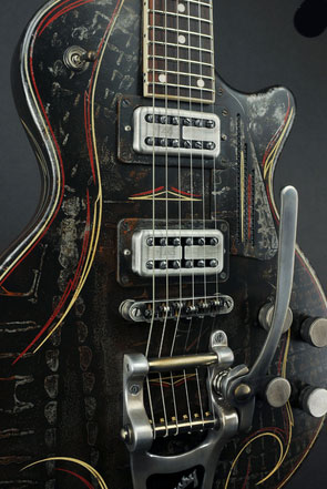 Trussart SteelDeville w/ B7 Bigsby in Dark Rust-O-Matic Pinstripe