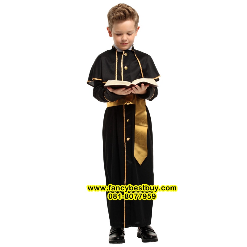 ชุดบาทหลวง ชุดแฟนซีเด็กชาย Father คุณพ่อ มีขนาด L