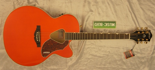 Gretsch Guitars G5022CE Rancher Jumbo Cutaway Acoustic-Electric Guitar Western Orange Stain Rosewood Fretboard