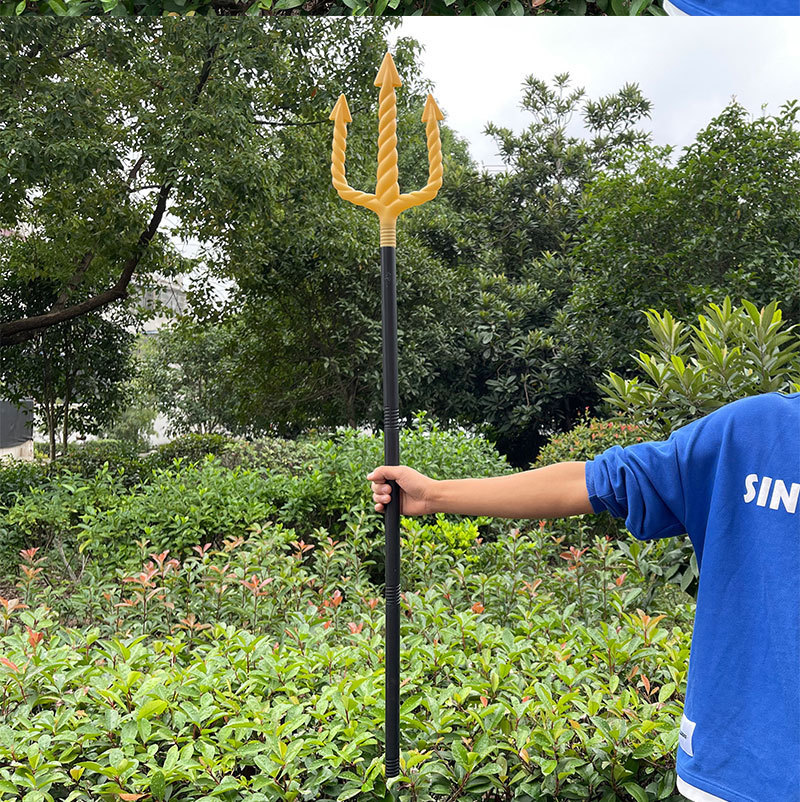 ไม้สามง่าม โพเซดอน สีทอง ยาว 150 ซม.