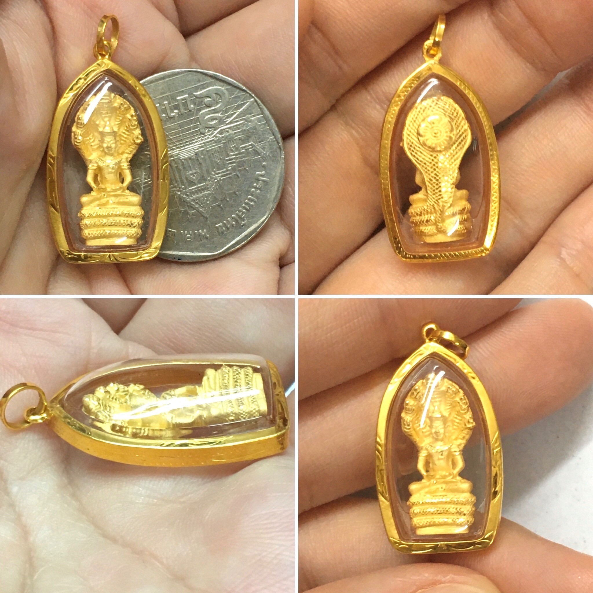 จี้พระนาคปรก กรอบทองแท้