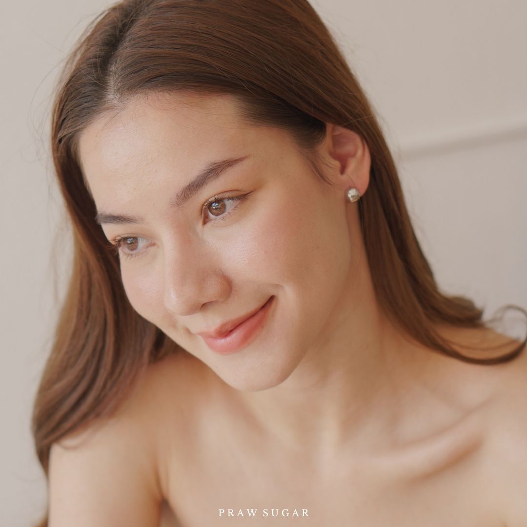 Circle Ball Hoop Earrings - ต่างหูห่วงทรงกลม (ก้านต่างหูเงินแท้)