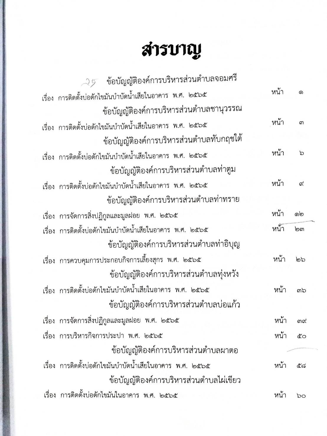 กฎหมายใหม่ปี 2567 ตอนที่ 358/67 25 ข้อบัญญัติองค์การบริหารส่วนตำบล