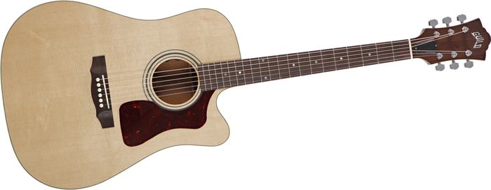 Guild D-40CE Standard Cutaway Acoustic-Electric Guitar Natural