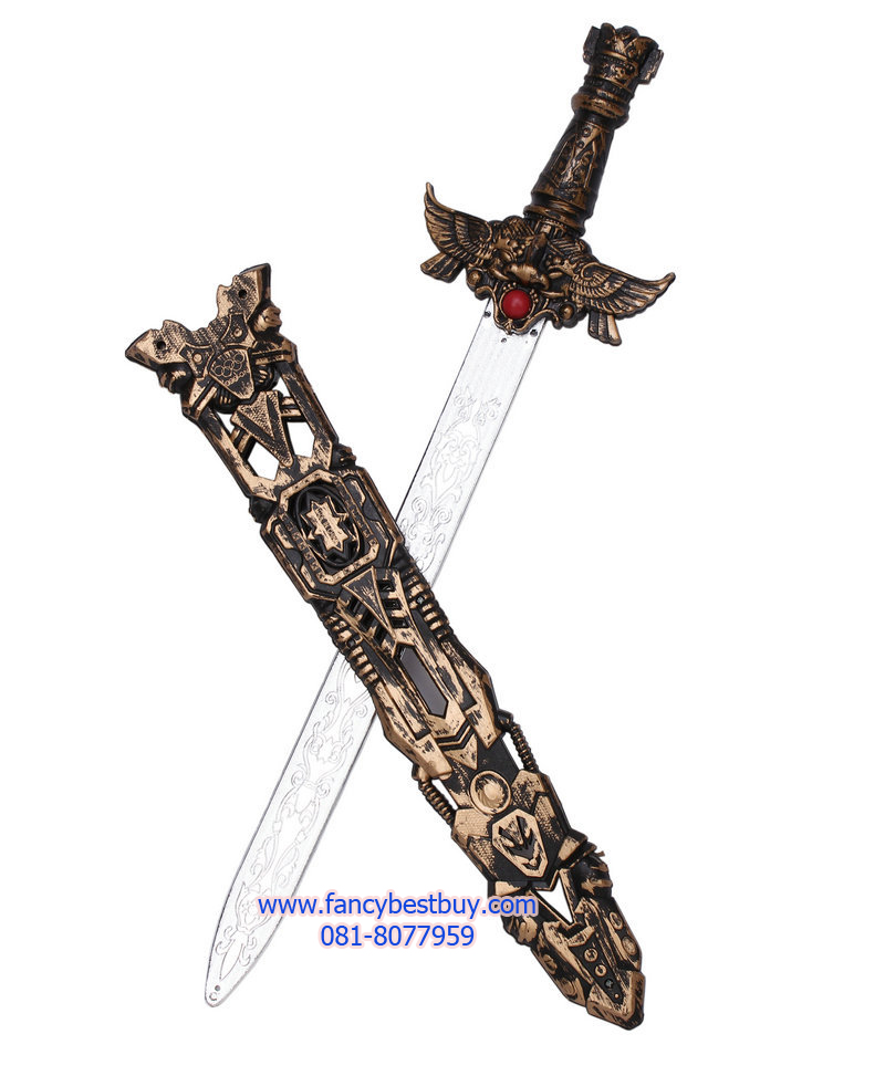 ดาบสำหรับชุดกษัตริย์ ชุดพระราชา ชุดนักรบโรมัน สีเงิน ยาว 53 ซม.