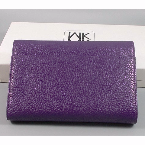 กระเป๋าสตางค์ MICHEL KLEIN - PARIS ม่วงเปลือกมังคุด ใหม่ แท้