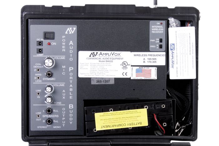 Amplivox Portable Buddy PA System Black