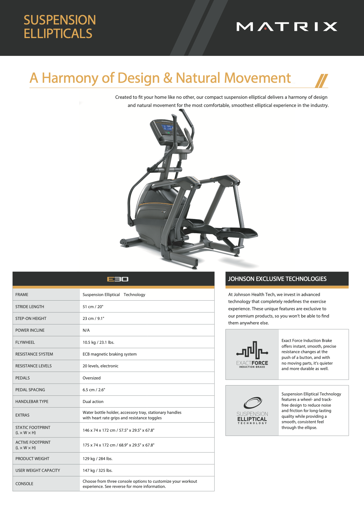 ลู่เดินกึ่งสเต็ป Matrix Retail Elliptical E30XR