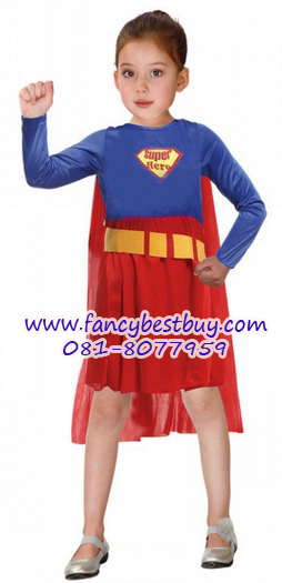 ชุดซูเปอร์เกิร์ล Super Hero Girl สีแดง ขนาด M