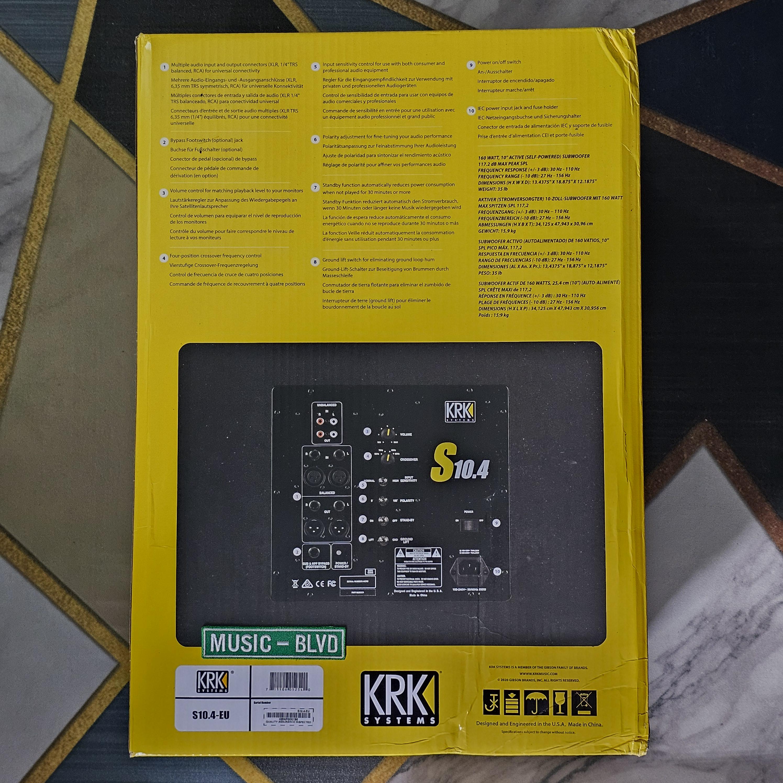 KRK S10.4 10 Powered Studio Subwoofer