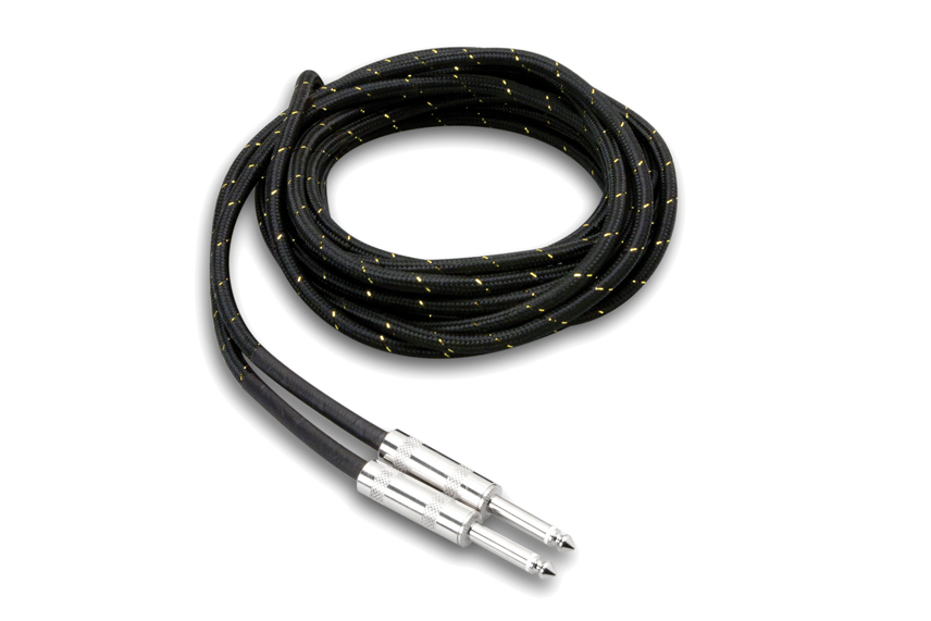 Hosa Cloth Guitar Cable, Hosa Straight to Same, 18 ft (3GT-18C4)