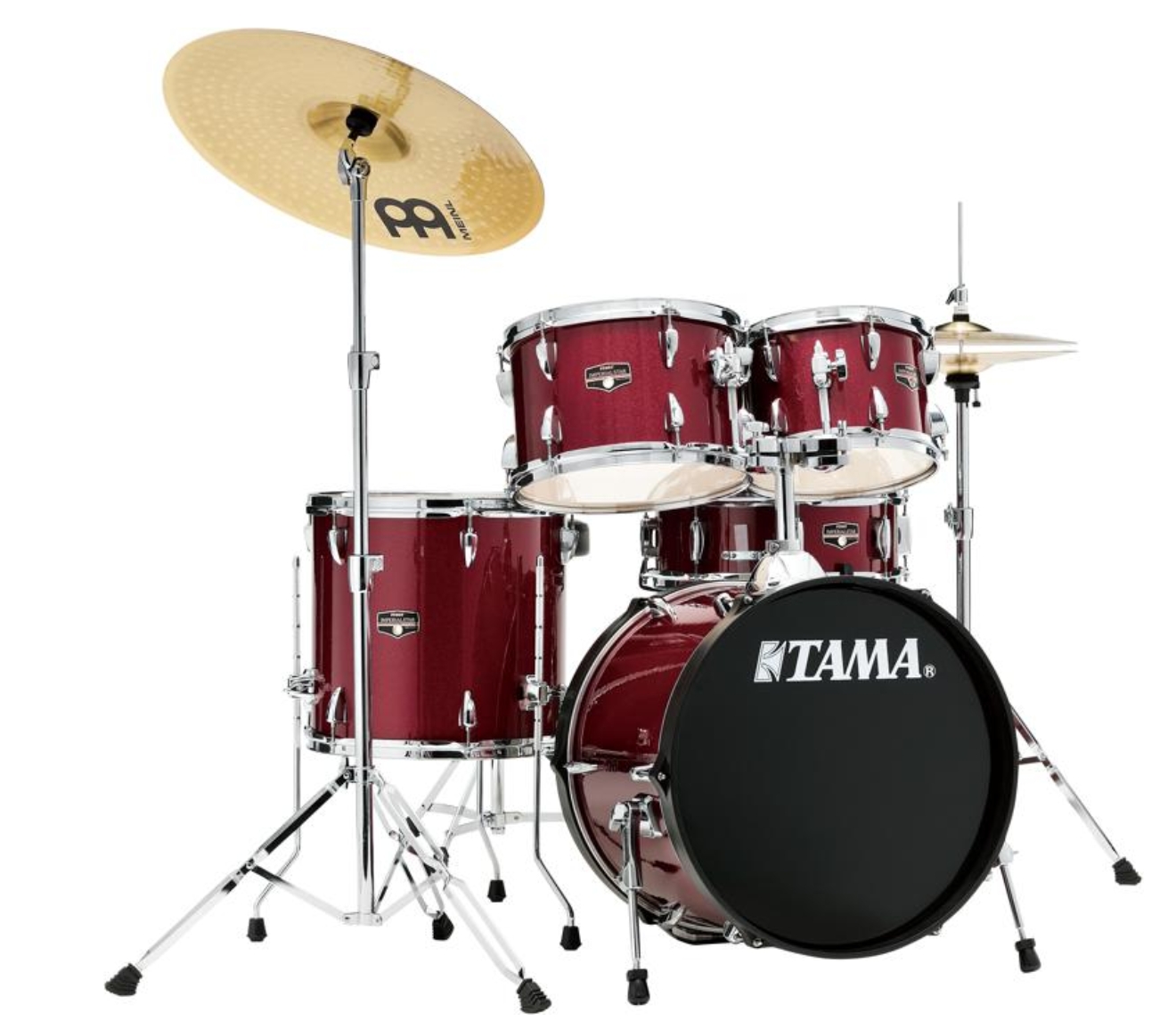 Tama Imperialstar IE58C 5-piece Complete Drum Set with Snare Drum and Meinl Cymbals