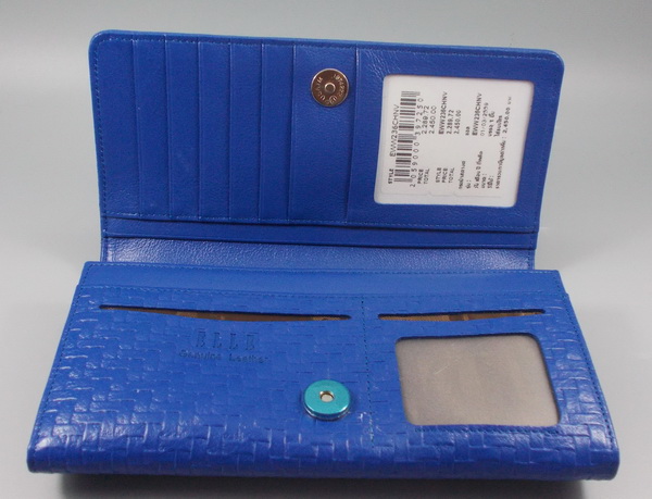 กระเป๋าสตางค์ ELLE น้ำเงิน ใหม่ แท้