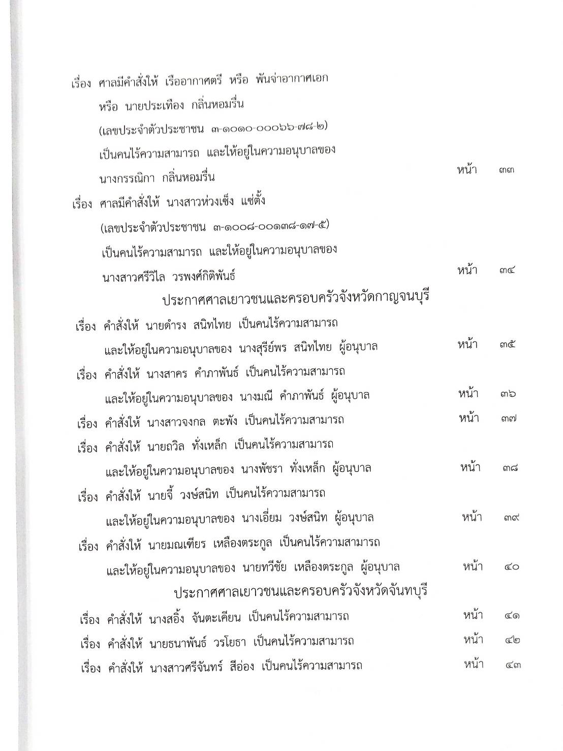 กฎหมายใหม่ 8/64 ประกาศกระทรวงการคลัง ฐานะการเงินฯ ประกาศสภา ตั้งกรรมาธิการฯ ประกาศศาลเยาวชนและครอบครัวจังหวัด....