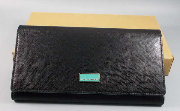กระเป๋าสตางค์ LOUIS FONTAINE ดำ-เขียว ใหม่ แท้