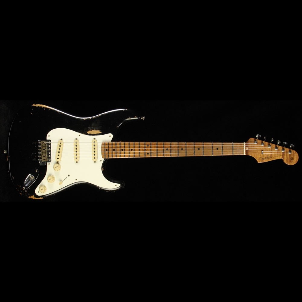 Fender Custom Shop Masterbuilt 59 Stratocaster Heavy Relic Roasted Alder Electric Guitar by Paul Waller - Black