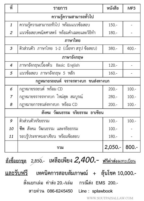สอบตำรวจชั้นประทวน ทำหน้าที่พลขับ