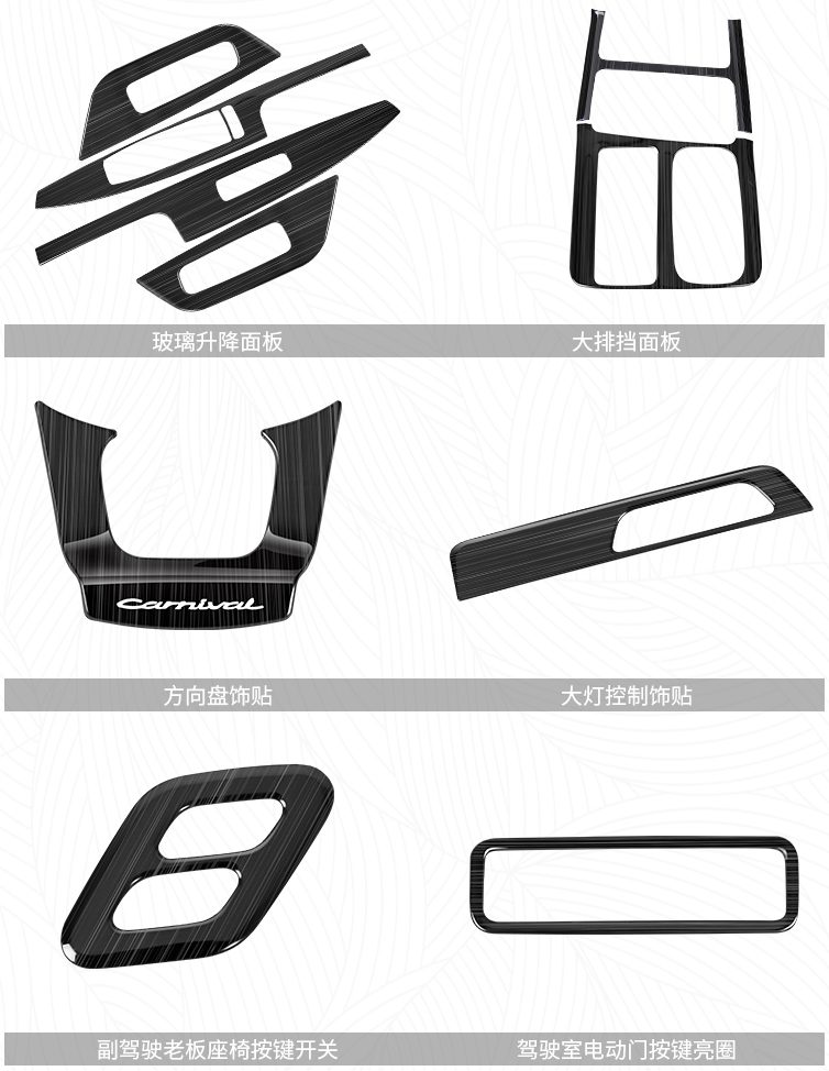 ชุดตกแต่งใน ดำปัดเงา KIA Carnival KA4(Gen4)