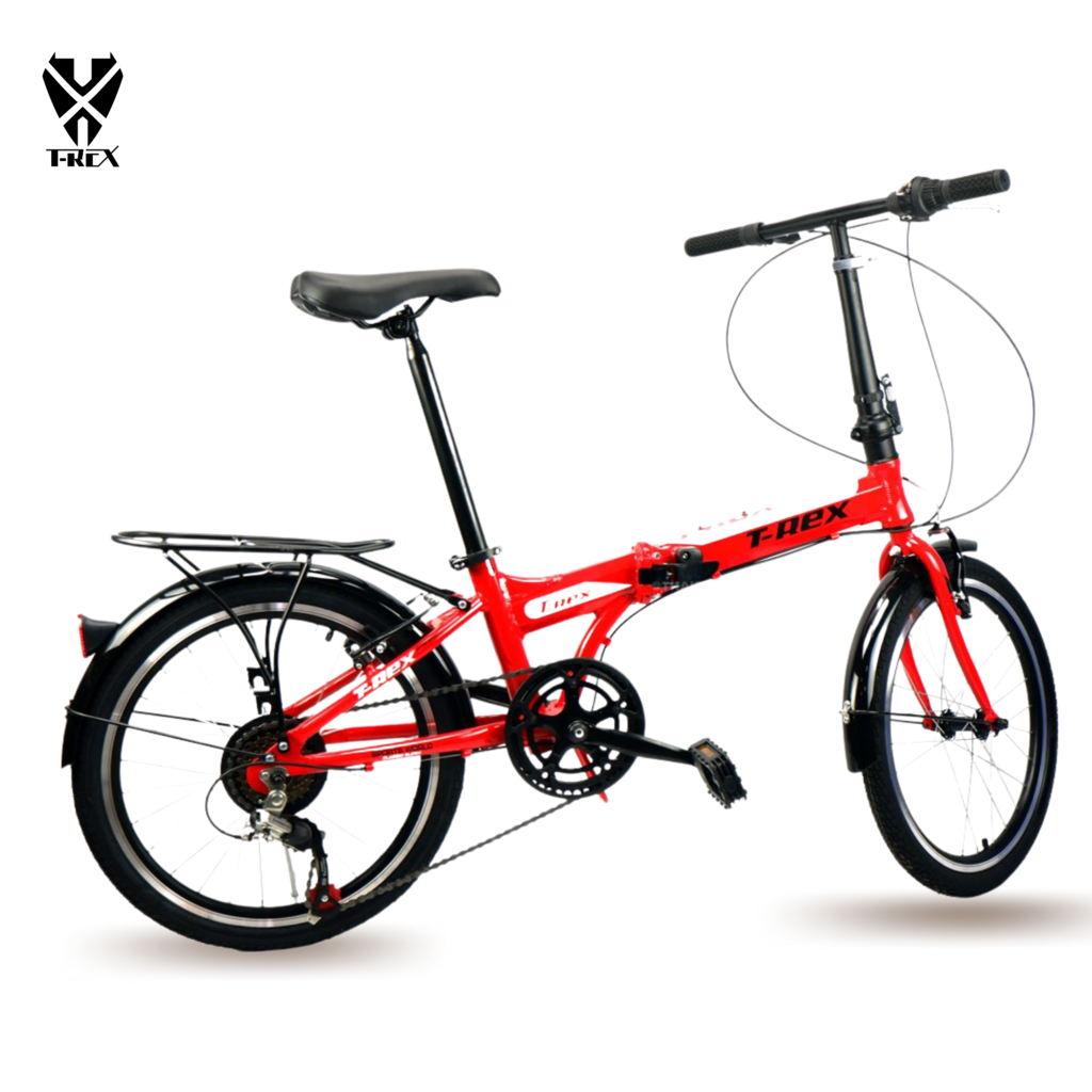 รถพับอลูมิเนียม T-REX มีเกียร์ shimano 6 สปีด 20 นิ้ว