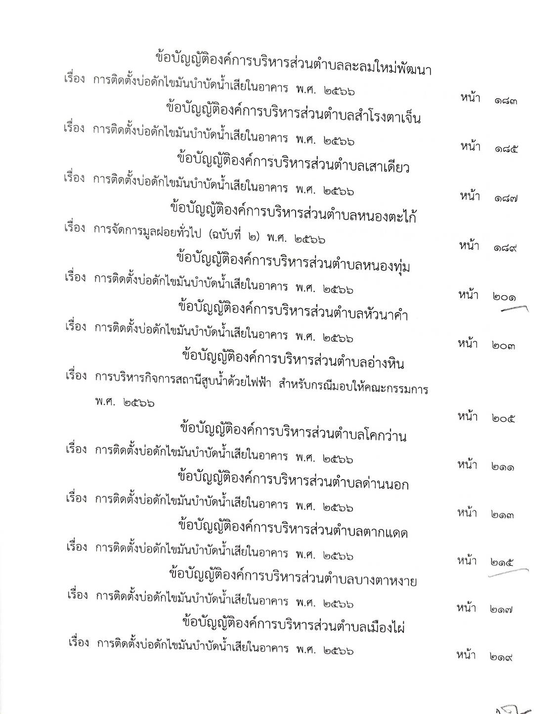 กฎหมายใหม่ ตอนที่ 142/73 รวมข้อบัญญัติองค์การบริหารส่วนตำบล