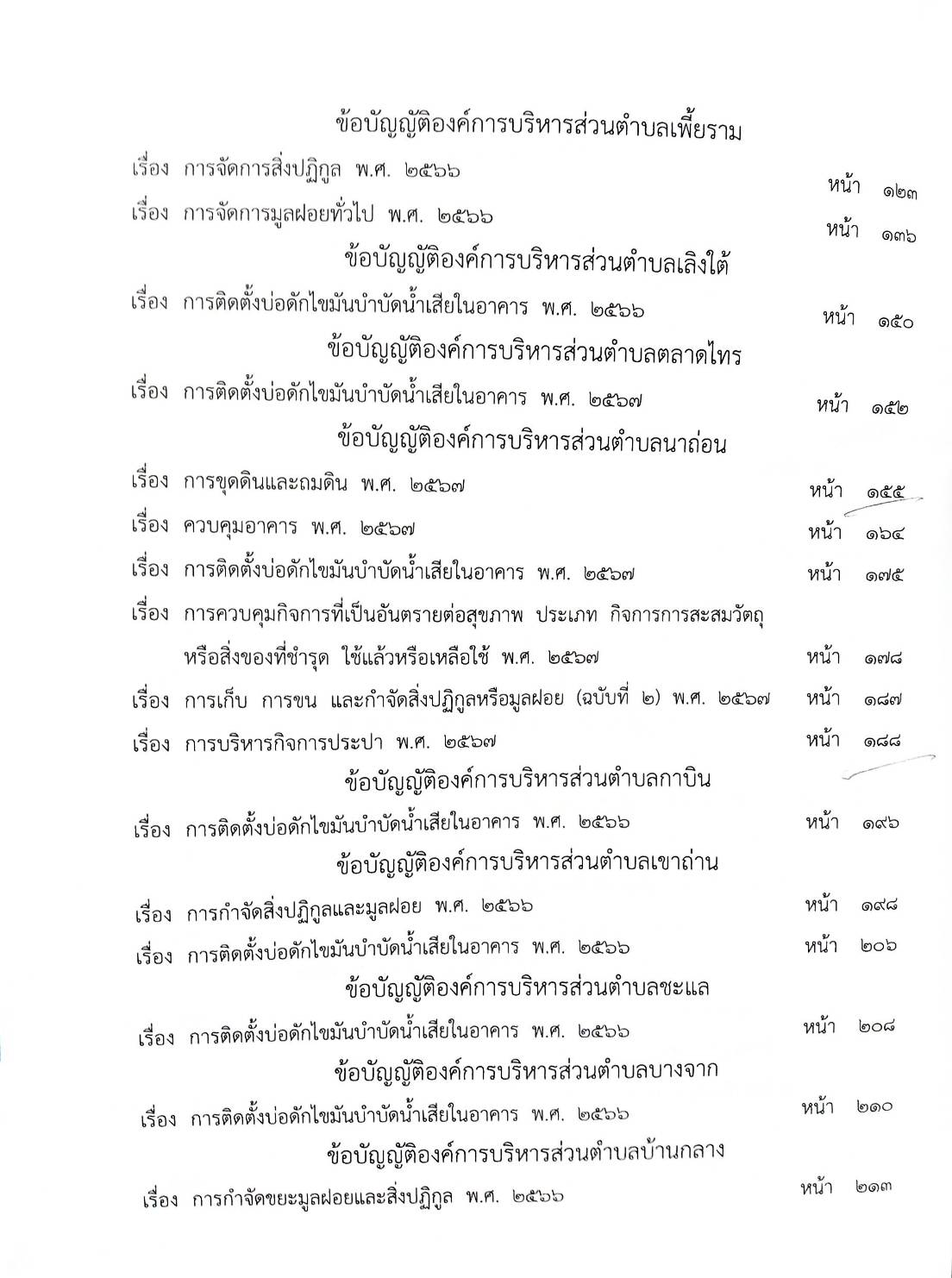 กฎหมายใหม่ ตอนที่ 142/97 รวมข้อบัญญัติองค์การบริหารส่วนตำบล