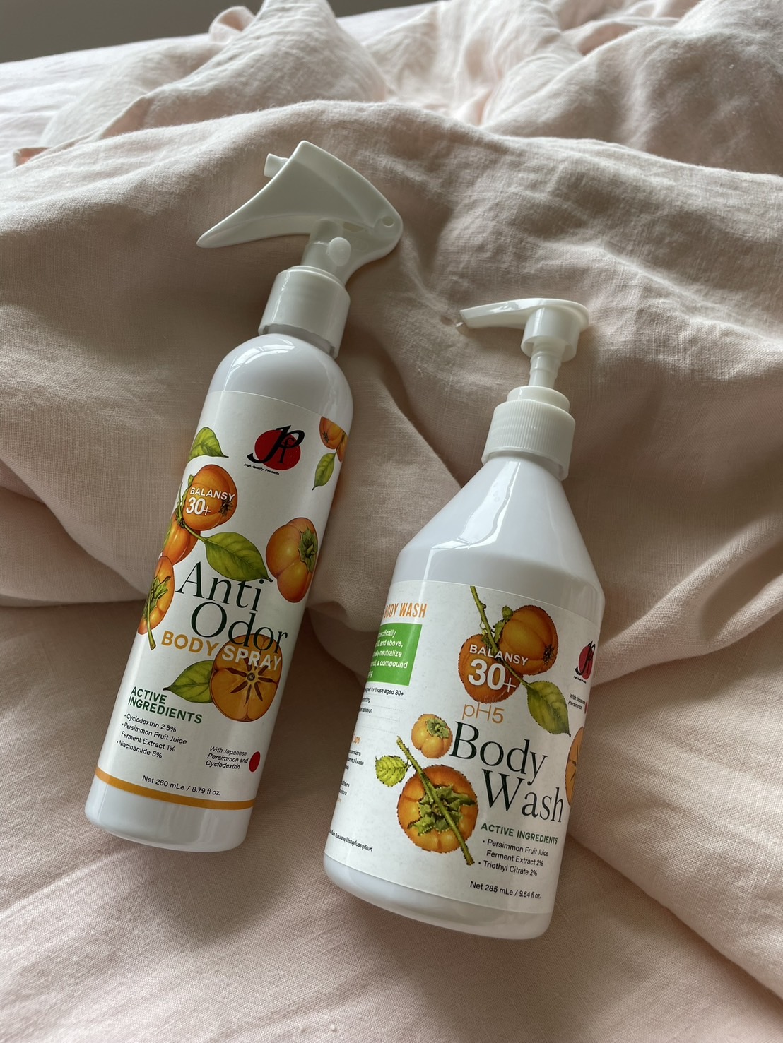 Balansy 30+ pH5 Body Wash with Japanese Persimmon Extract, Powerful Odor Eliminator, 9.64 fl oz
