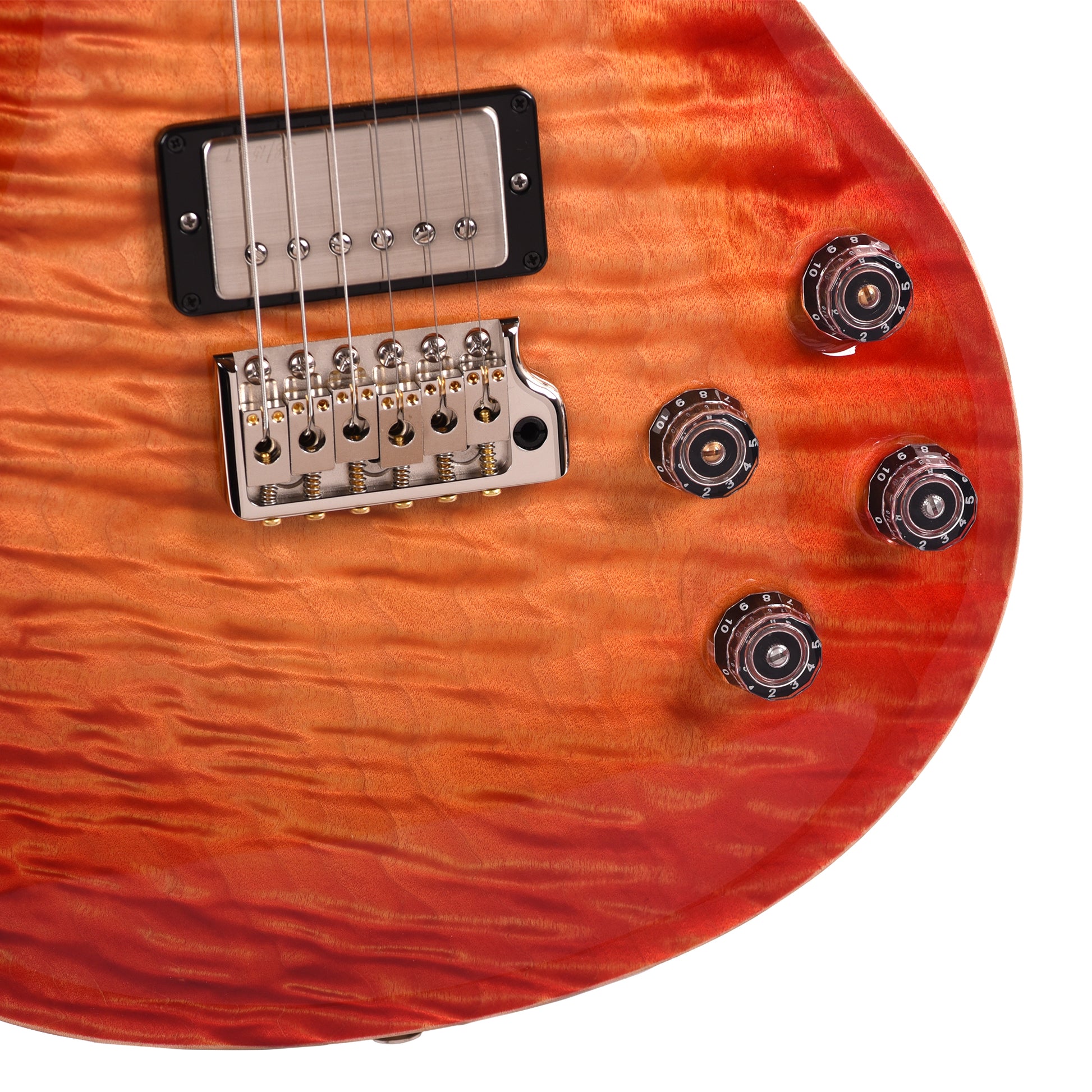 PRS Private Stock McCarty 594 Tremolo One-Piece Quilted Maple/Swamp Ash Blood Orange Glow w/Stained Neck/Fingerboard & Birds of a Feather Inlay
